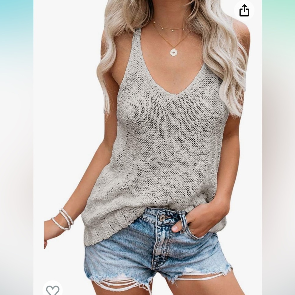 Knit racer back tank-small